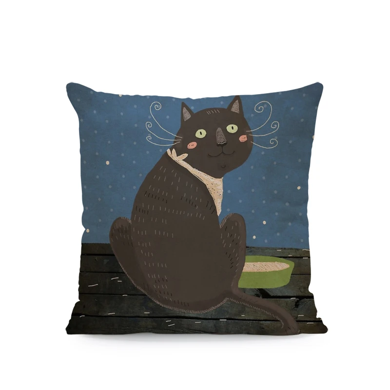 Hippie Animal Cushion Cover Pigeon Cat Sailor Moon Rabbit Giraffe Pipe Magnet Sofa Decoration Velvet Rest Pillow | Дом и сад