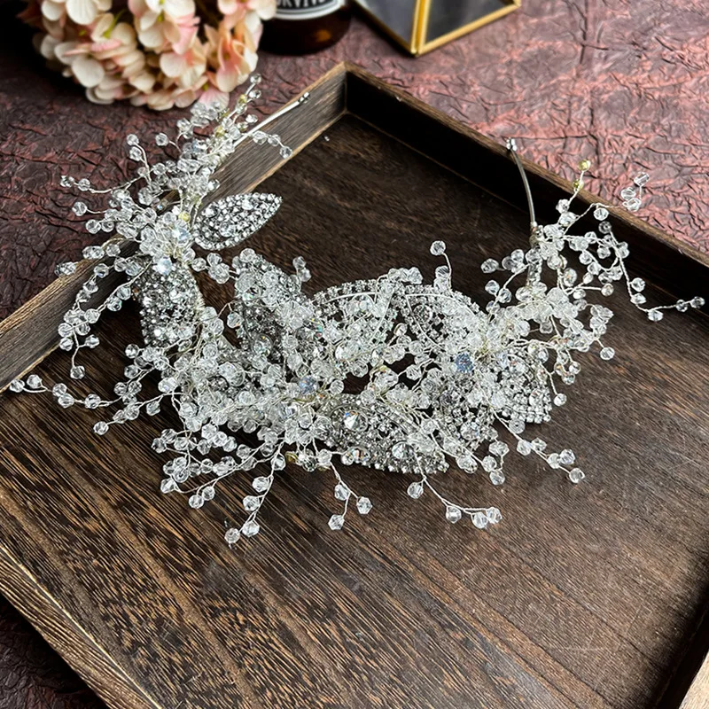 Тиара со стразами для невесты Корейская Милая обруч волос повязки на голову