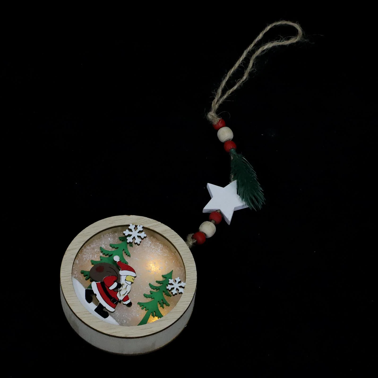 

1 шт. Рождественский дизайн с узором, подвесной маленький ночсветильник, декор для домашнего декора