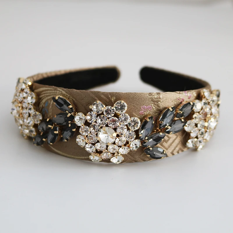 Новый Хрустальный головной убор листья пшеницы с цветком для невесты красивая