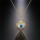 LETAPI, новинка, удача, турецкий голубой глаз, чокер, ожерелье для женщин, золотой цвет, полый ананас, кулон, ожерелье, модные ювелирные изделия