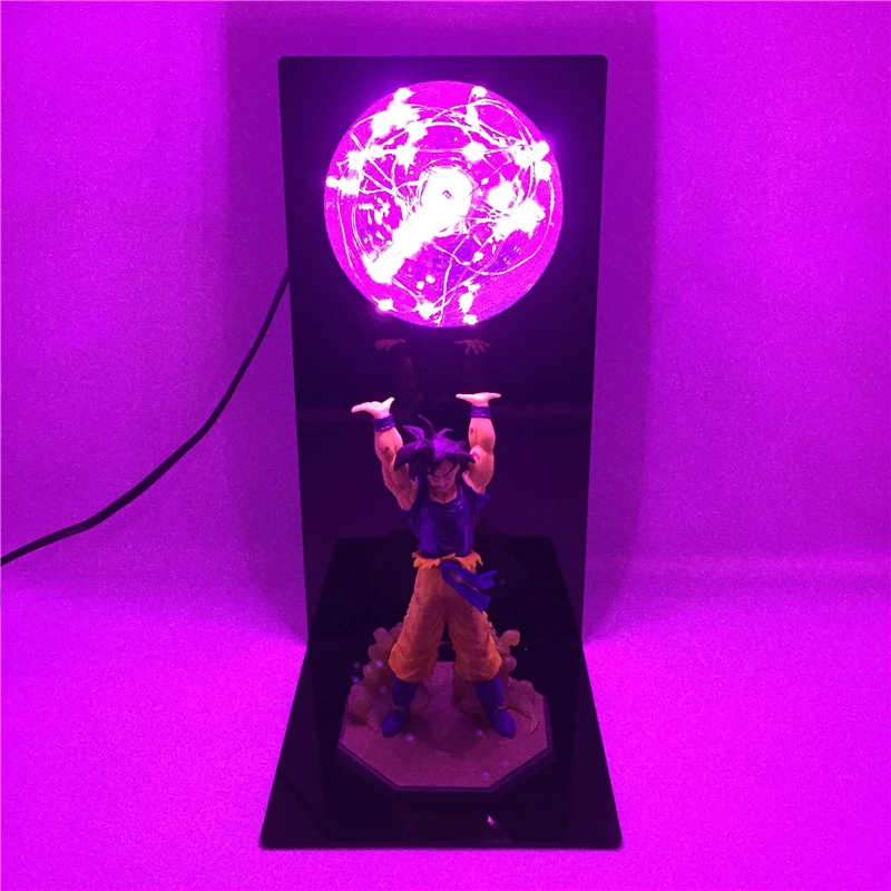 Dragon Ball Z лампа Фигурки Игрушка Сон Гоку kamehameha лампа аниме модель куклы с светодиодный светильник для детей Рождественский подарок