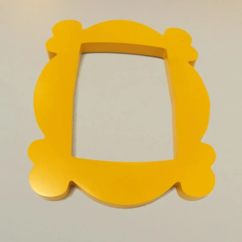 

2021 TV Series Friends Handmade Monica Door Frame Wood Yellow Photo Frames Collectible Home Decor Collection Cosplay Gift