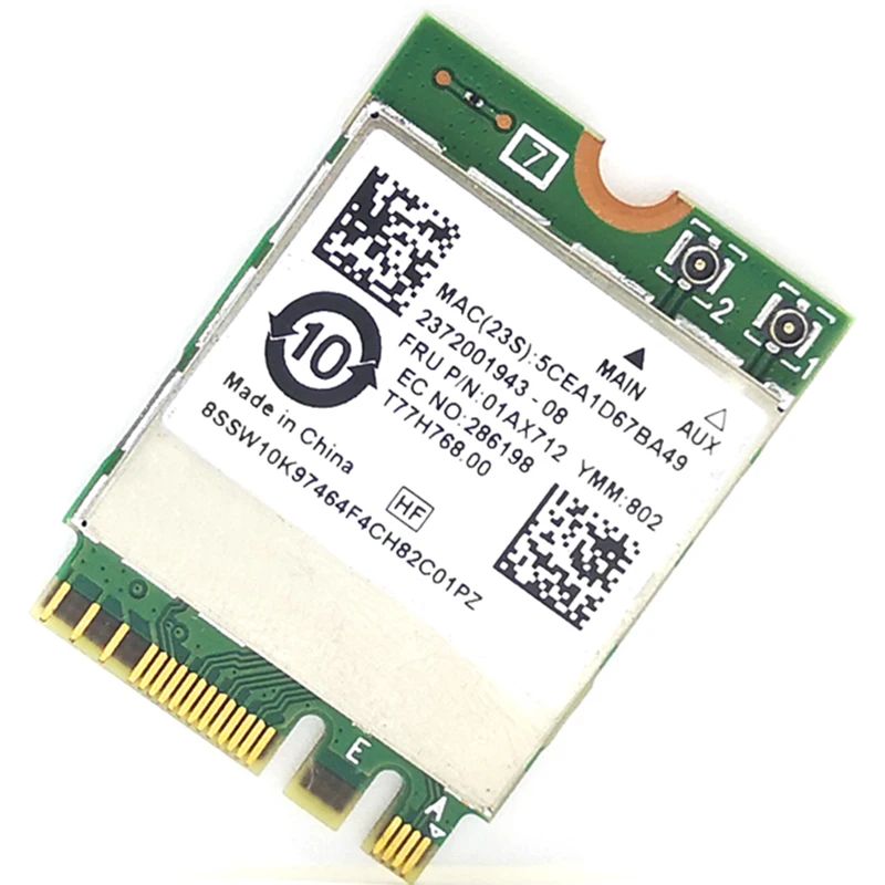 NGFF беспроводная карта RTL8822BE 802.11Ac 43bps Wi-Fi Bluetooth 4 0 01AX712 для Thinkpad L470 L570 T470 T570 X270 |