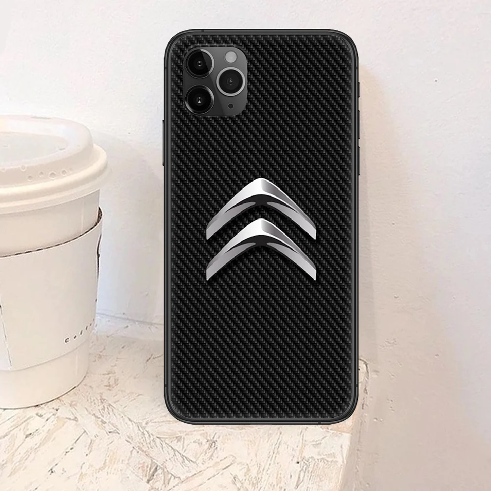 

Citroen car Phone Case For Iphone 4 4s 5 5S SE 5C 6 6S 7 8 Plus X XS XR 11 12 Mini Pro Max 2020 black Shell Tpu Waterproof