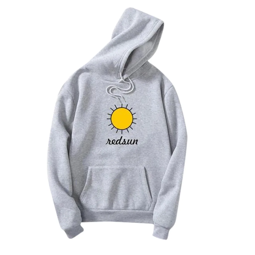 Женские толстовки большого размера с буквенным принтом длинным рукавом и