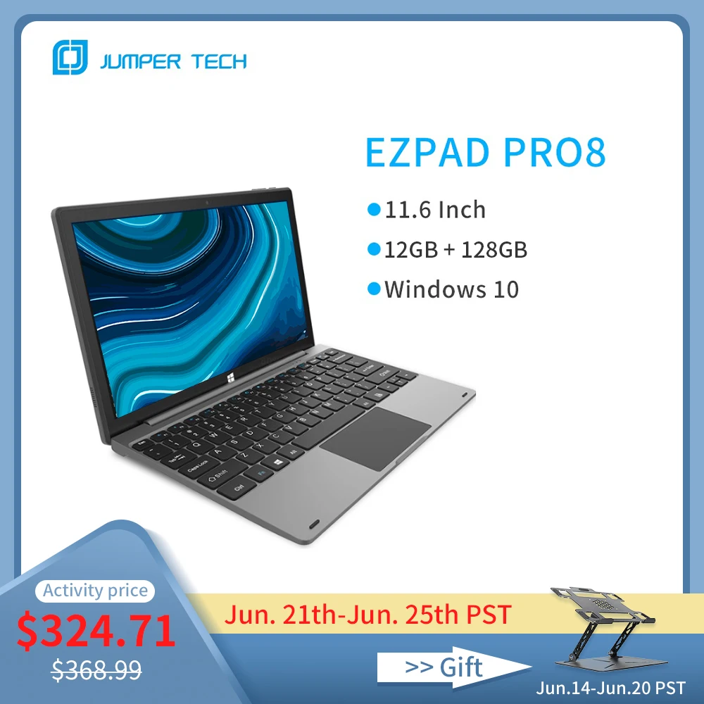 2020 джемпер EZpad Pro 8 Intel 4 Ядра ГБ 128 ультра тонкий планшетный ПК Win 10 с клавиатурой 11 6