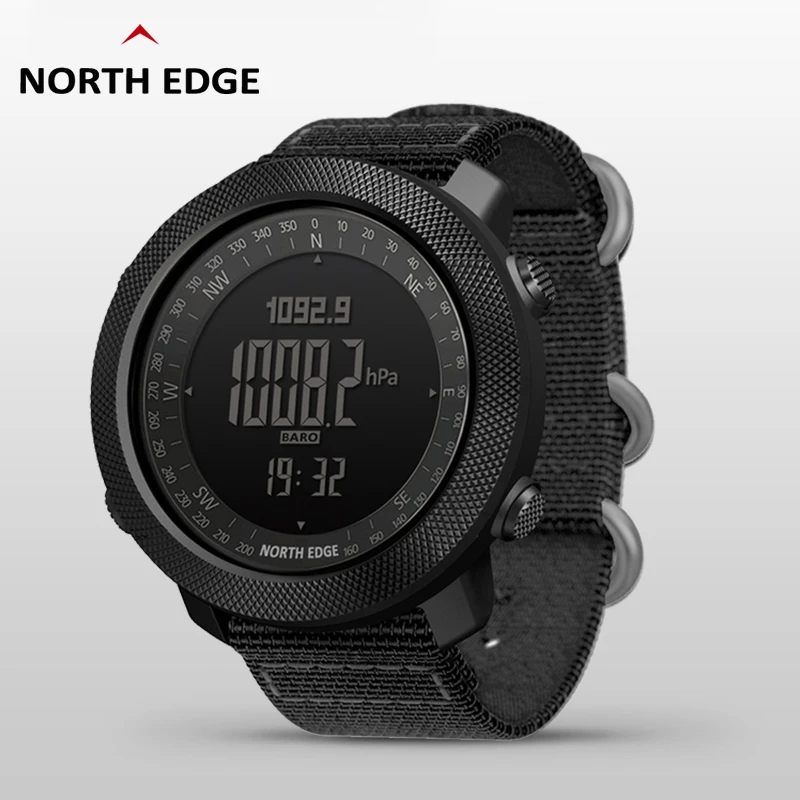 Мужские часы NORTH EDGE альтиметр барометр компас Цифровые спортивные для бега