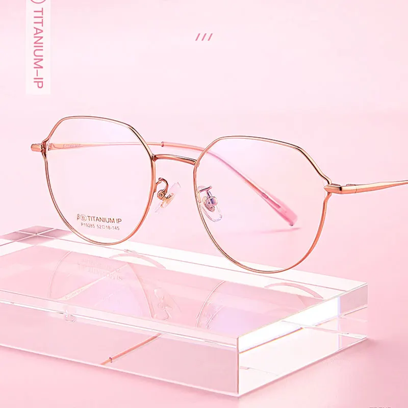 

Pure Titanium Glasses Frame Full Rim Eye Glasses Unisex Spring Hinges Optical Eyeglasses and Shortsighted Spectacles