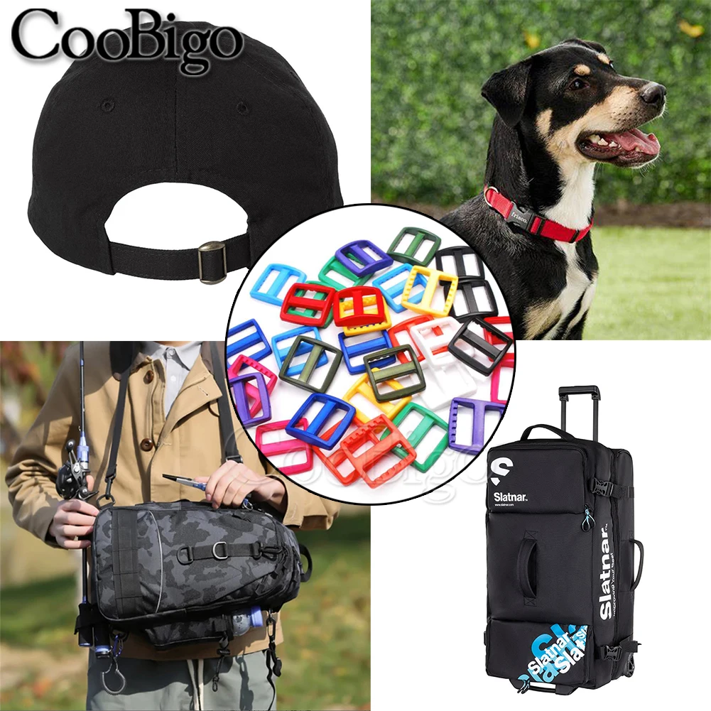 10 шт. трехскользящая пряжка-слайдер регулируемый пластиковый красочный 25 мм для