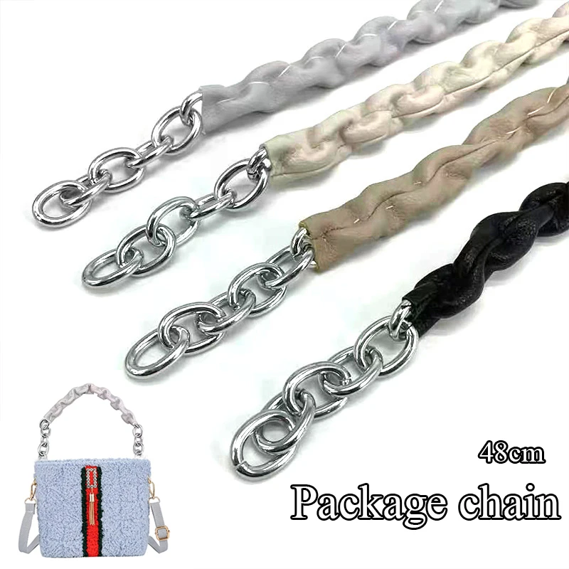 

Fashion Decoration 8mm Chains Short 48cm Gold Chains To Put Charms on Short Gold Bag Chain for DIY Charms