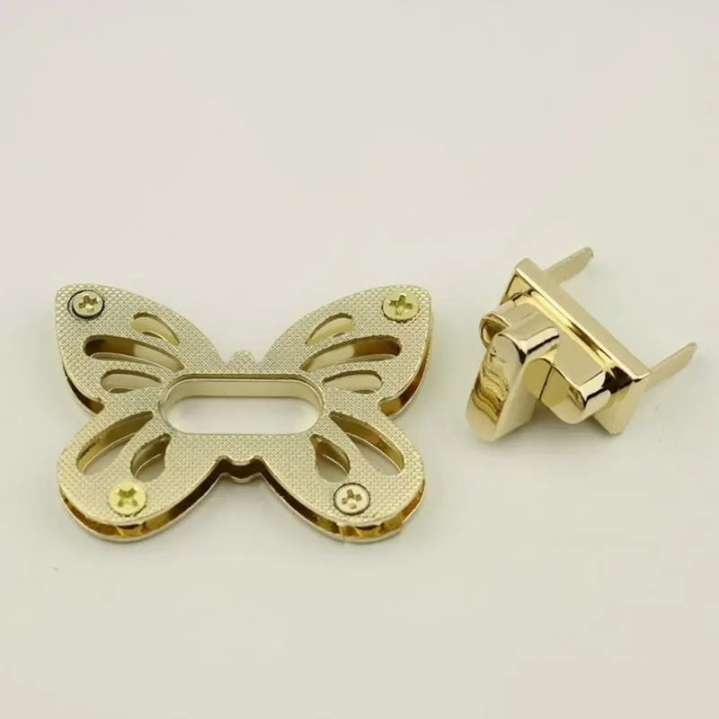 

Durable Butterfly Shape DIY Twist Lock Hardware for Leather Craft Turn Lock 1PC Women Handbag Bag AccessoriesBuckle Bag Clasp