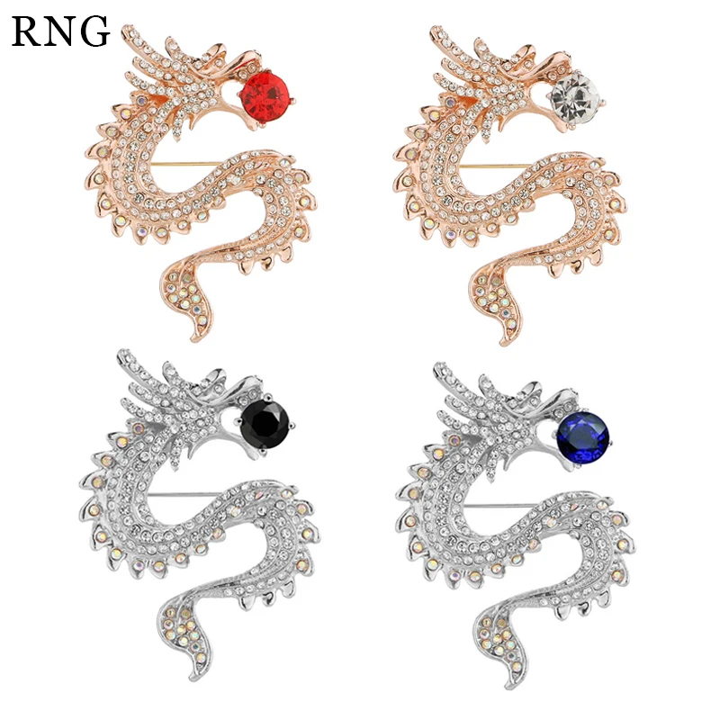 RNG Новый 4 Виды ювелирные изделия в китайском стиле золотой серебряный дракон