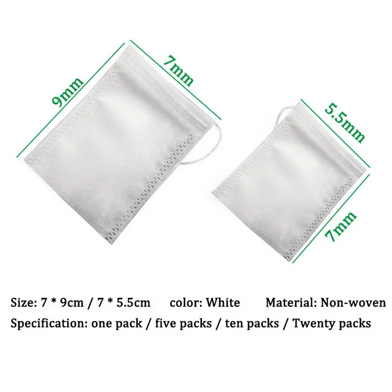 

Disposable Tea Bags 100Pcs/set Bags For Tea Infuser With String Heal Seal Sachet Filter Paper Teabags Empty Tea Filter