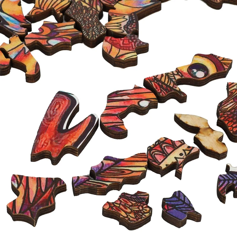 

3D Owl Wooden Animal Jigsaw Puzzle Shape Fun Colorful DIY Toy Puzzle Gift Interactive Game Educational Toy Gift