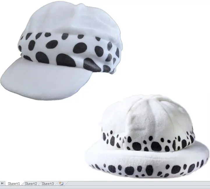 Мультяшная аниме одна штука головной убор Хирург Смерти Трафальгар Ло плюшевая