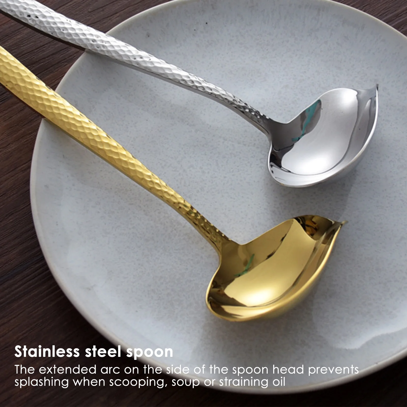 

Ковш для соуса VOGVIGO с разливным носиком, из нержавеющей стали, Большая маленькая ложка для соуса, для соусов и повязок, кухонные аксессуары