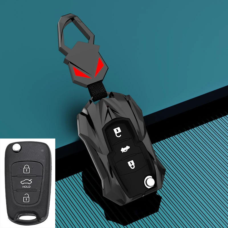 Чехол-книжка для автомобильного ключа из цинкового сплава 3Btn Kia RIO K2 K3 K5 Ceed Cerato