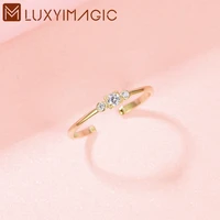 kuololit genuine 925 sterling silver zircon rings for women fine jewelry wedding engagement band for party adjustable ring