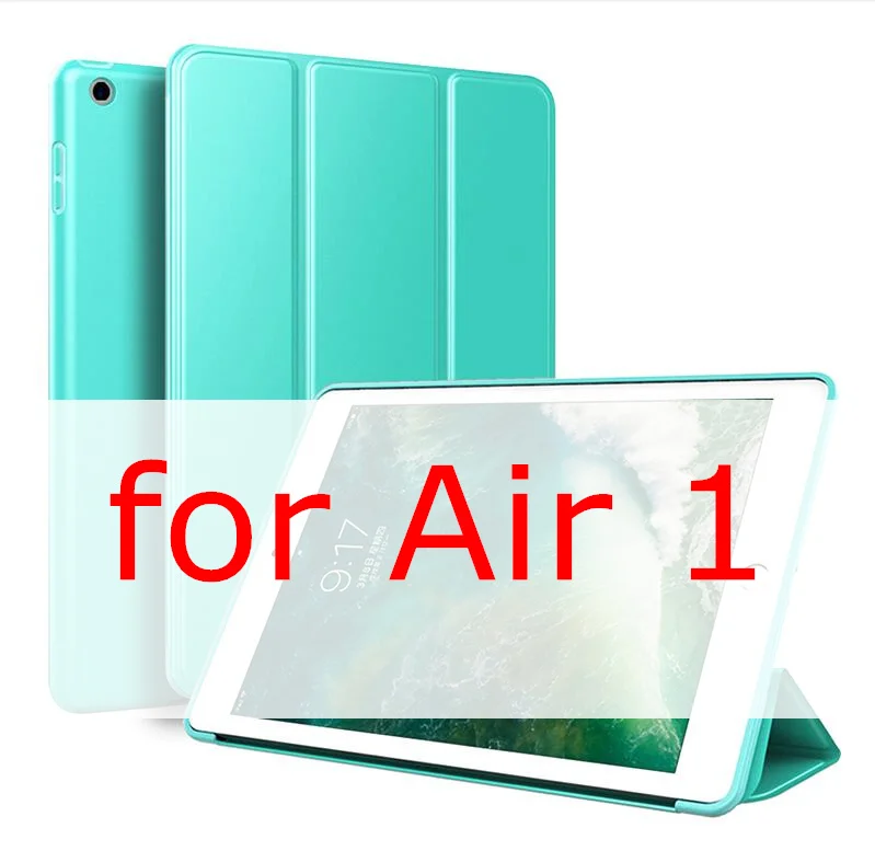 SUREHIN хороший чехол для apple iPad air 2 1 9,7 чехол силиконовый мягкий защитный умный кожаный чехол для iPad 9,7 чехол - Цвет: Green for Air 1