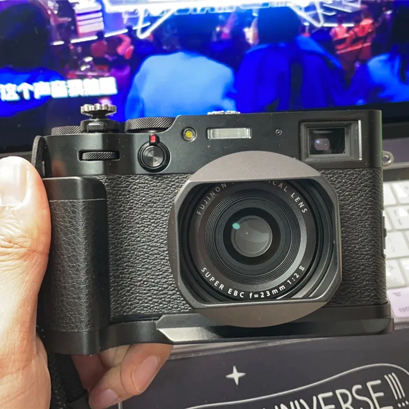 X100V бленда Алюминий металла с УФ-фильтр 49 мм переходное кольцо для ЖК-дисплея