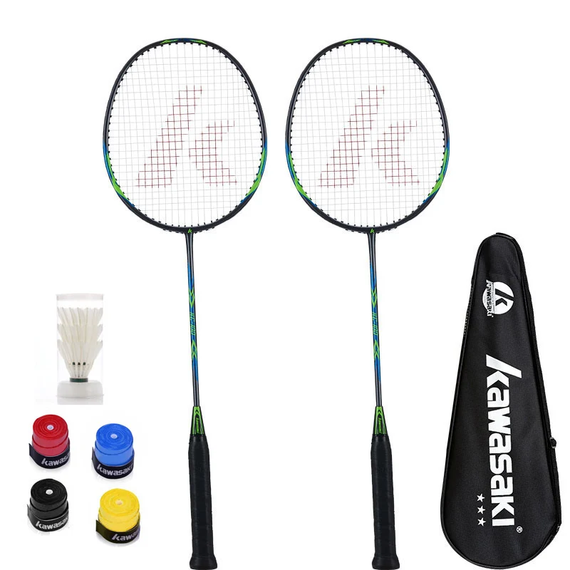 

Kawasaki Badminton Racket 1U Aluminum Alloy Frame Badminton Racquet With String KC-100 With Free Gift Shuttlecock