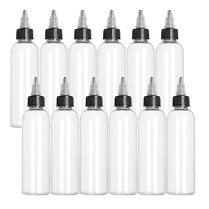 Пустые круглые пластиковые флаконы-капельницы Boston, 50 шт., 30 мл, 60 мл, 100 мл, 120 мл с закручивающейся крышкой для жидких электронных чернил