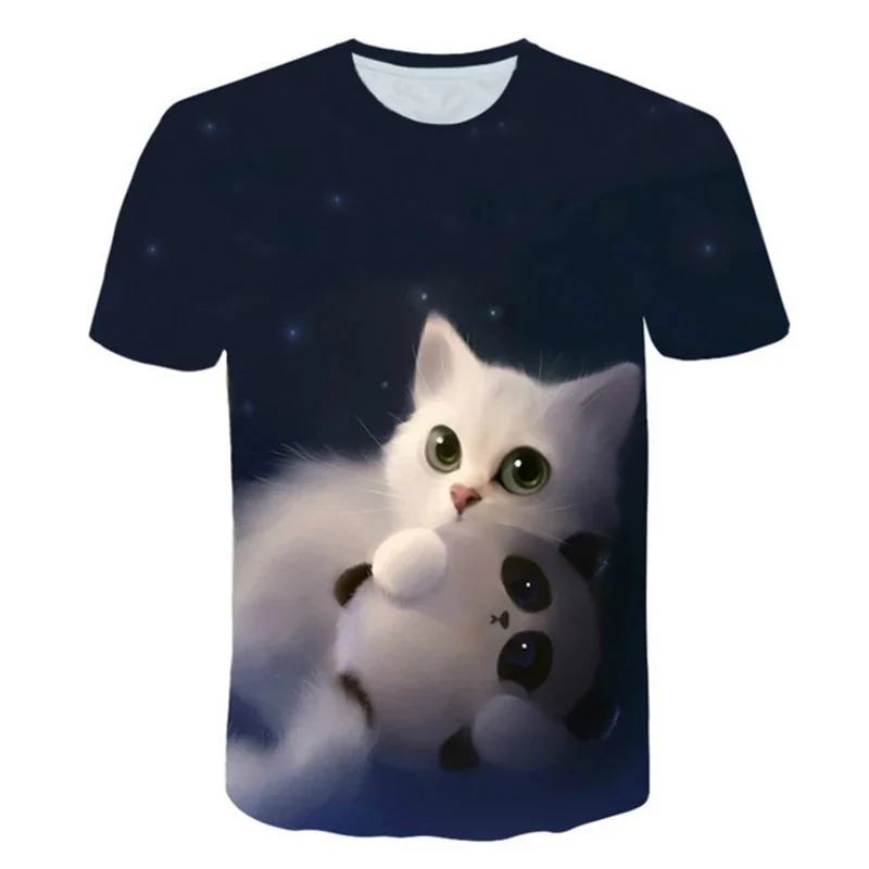 

T-Shirts Girls Clothes Boys Anime Children 3D T-Shirt Kids Summer Fox Lively Cute Funny Baby T Shirts Tops Camisetas De Mujer