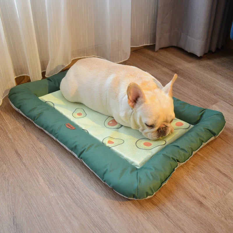 

Summer Dog Pad Pet Mat Breathable Dogs Cat Blanket Summer Washable Cold Silk Keeping Cool Sleeping Kennel
