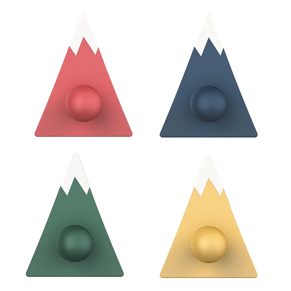 

4pcs Creative Mountain Shaped Wall Hooks For Home Kitchen Bathroom Cup Sucker Hanger Key Holder Storage Hangers Rack Gadgets
