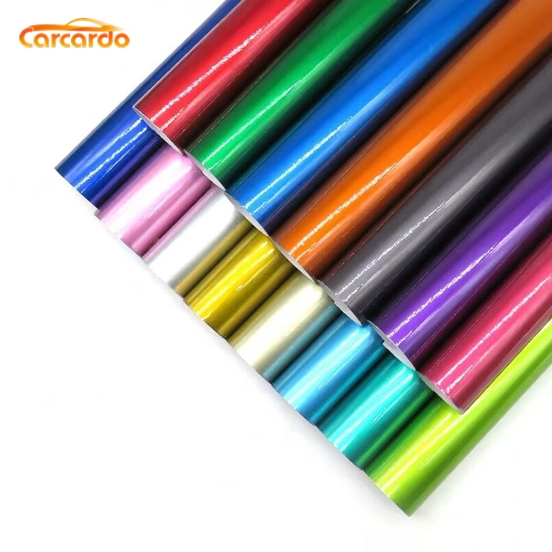 Carcardo металлическая блестящая Автомобильная Наклейка Виниловая пленка Глянцевая