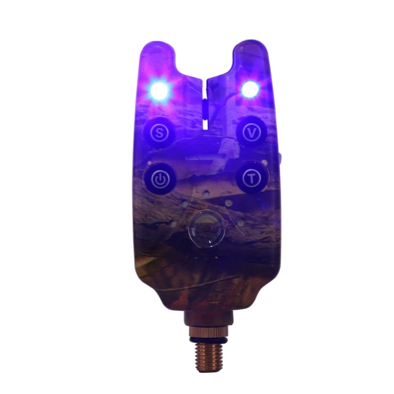 Водонепроницаемый сигнализатор укуса для рыбалки 2 светодиода синий светильник