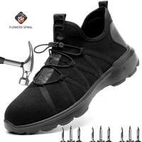 anti smash and anti puncture safety shoes lightweight and breathable electrician insulated safety protective work shoes