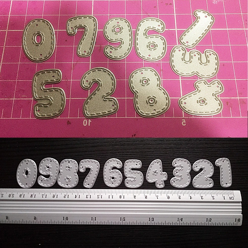 97x57 мм мультфильм 0-9 чисел 2020 металла резки матрицы 3D DIY Скрапбукинг карбоновое