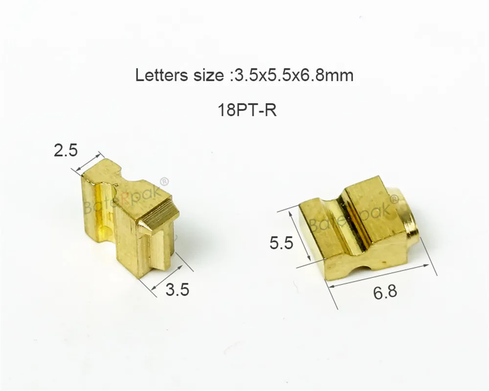 BateRpak 18PT-R 3 5x5 5x6 8 мм латунь кодирования буквами комплект forHUALIAN FRMQ-900III/FRM-980/FRBM-810 A-Z