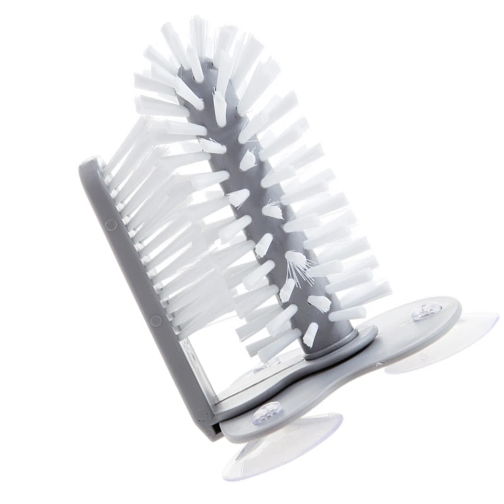 

1pc 2 In1 Glass Washer Double Sided Bristle Brush Cleaner Wall Suction Mounted Cup Washing Cleaning Brush Bar Kitchen Gadgets