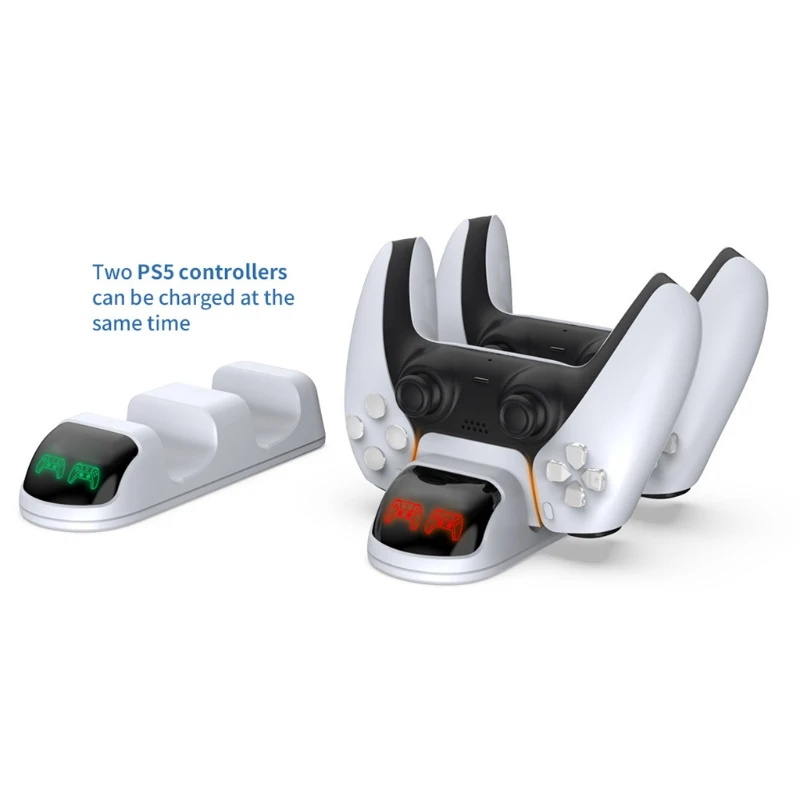 

Dual Fast Charger Wireless Controller USB Type-C Charging Cradle Dock Station X5QC