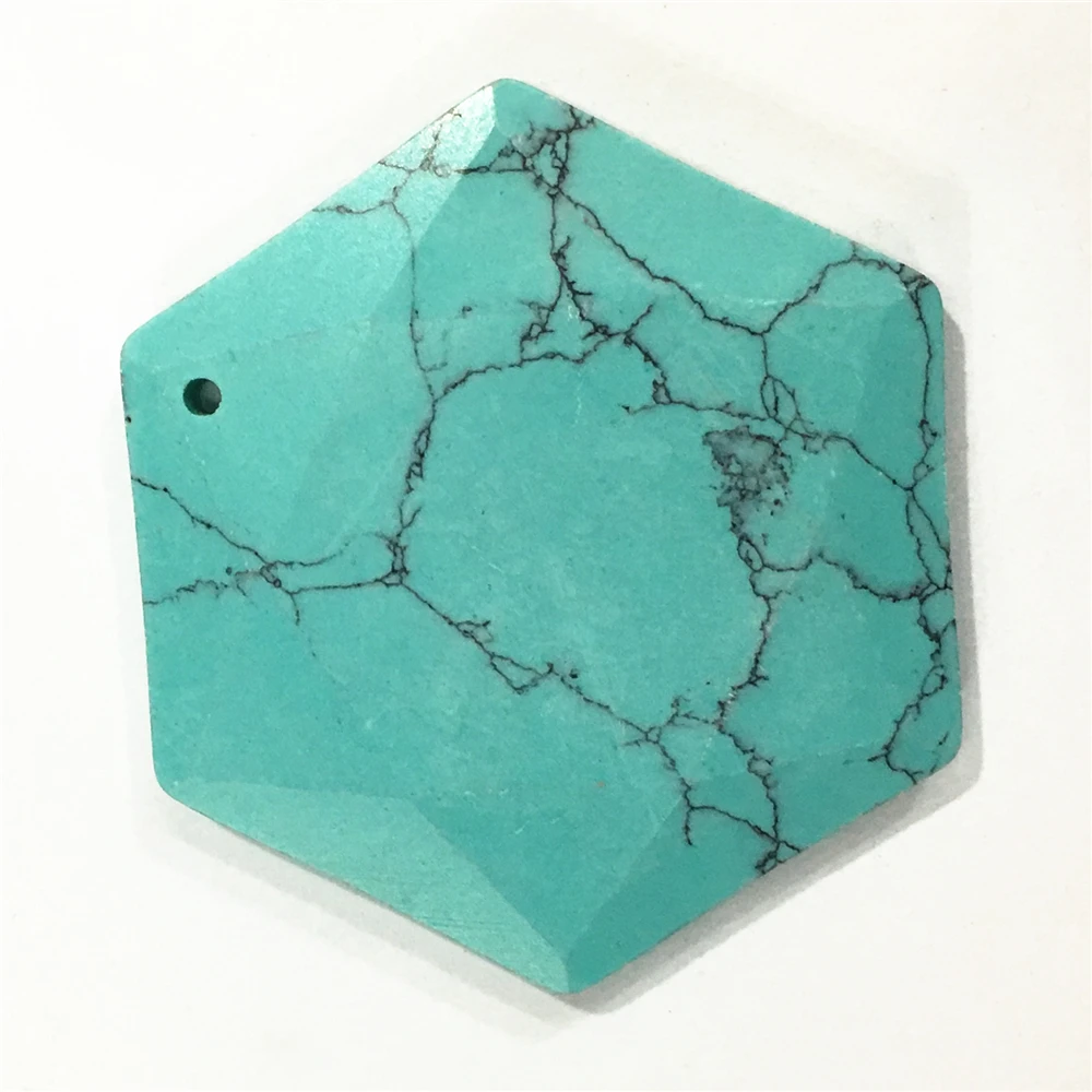 48*43 мм новые кубические шестиугольные подвески из натурального камня граненые