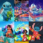 Полноразмерная алмазная живопись Disney аниме Лило, алмазная вышивка, вышивка крестиком, семейный Рождественский подарок