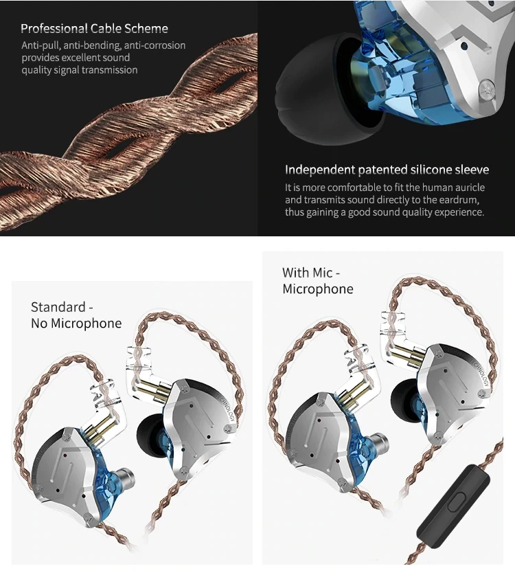 KZ ZS10Pro 4BA+ 1DD гибридные 10 единиц HIFI бас наушники в ухо наушники с шумоподавлением наушники ZSNPRO ZSX C12 AS10 ZST E10 E10