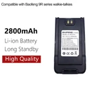 Аккумуляторная батарея Baofeng UV-9R Plus DC 7,4 в 2800 мАч для водонепроницаемой рации, оригинальная Портативная радиостанция 9R Pro