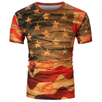 mens fashion 3d digital printing large size short sleeved round collar t shirt trendy summer top