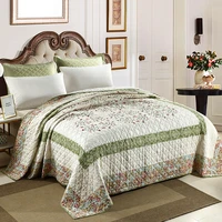 chausub patchwork cotton quilt 1 piece bedspread on the bed embroidered coverlet cover queen size summer blanket for bed soft