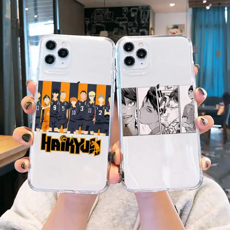 

Haikyuu Phone Case Transparent soft For iphone 13 12 11 8 7 plus mini x xs xr pro max