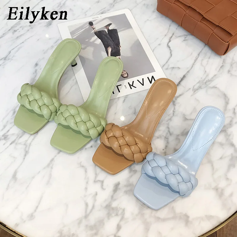 Женские шлепанцы Eilyken модные однотонные с глубоким вырезом летние уличные