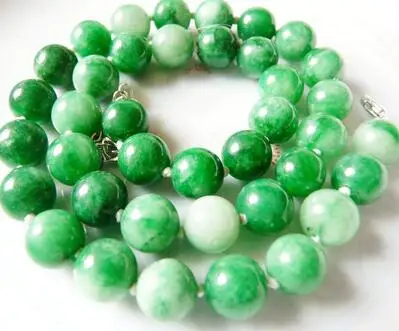 Модный трендовый Зеленый Халцедон 8-16 мм камень свободные бусины ожерелье