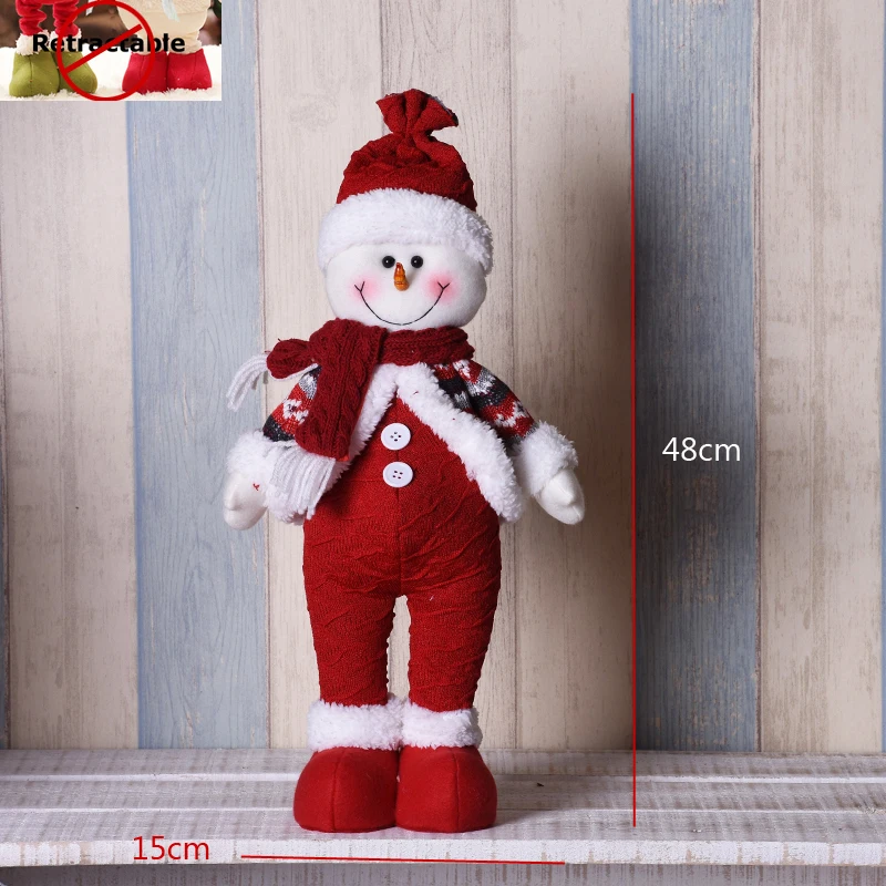 snowman 247 Большие размеры Рождественские куклы выдвижной Санта-Клаус снеговик лося игрушки рождественские фигурки Рождественский подарок для ребенка красный орнамент с рождественской елкой - Цвет: snowman 247