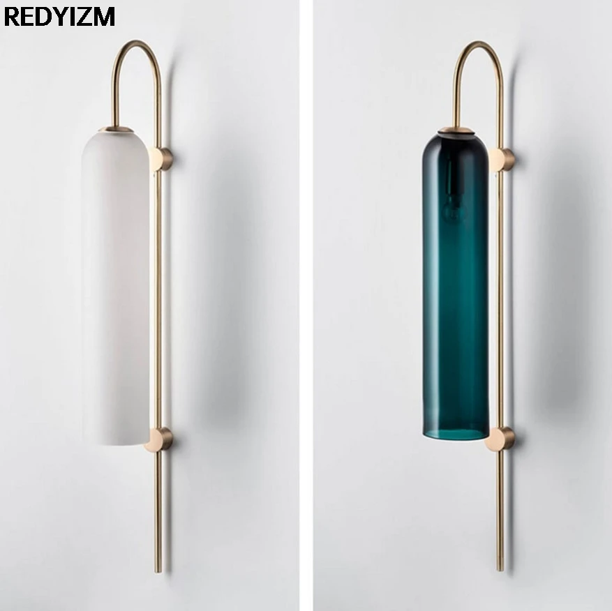 Креативный синий стеклянный Северный Европейский трубчатый гостиничный