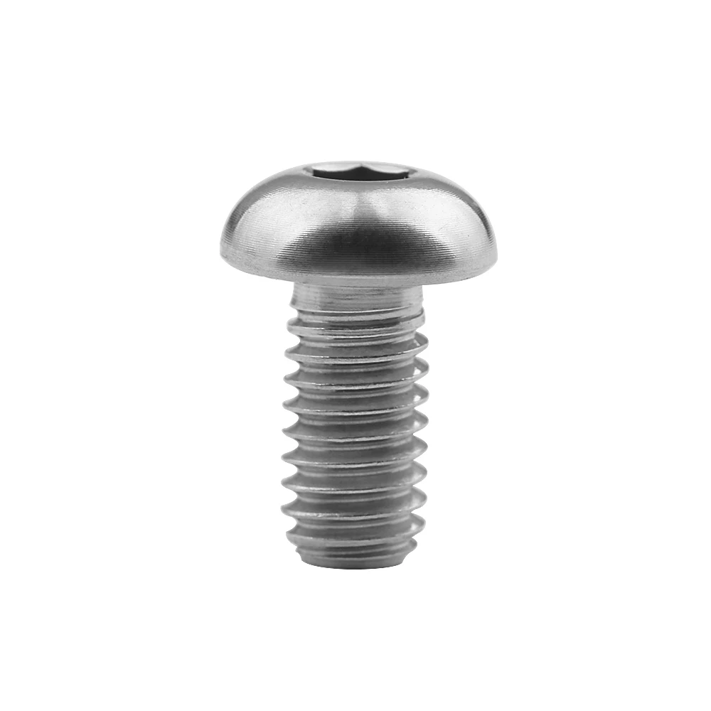 Titanium Wanyifa Ti болты M4 x6 8 10 12 15 20 мм Кнопка шестигранный ключ коническая головка титановый винт для велосипеда - Цвет: Titanium