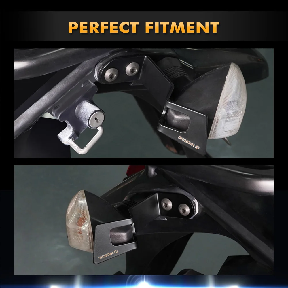 

NiceCNC Rear Turn Signal Protector For Kawasaki KLR 650 KLR650 2008-2018 2009 2010 2011 2012 Stainless Steel CNC Machined Black